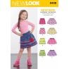 New Look Children's Easy Pull-On Skirts Elastic Waist Sewing Pattern 6409