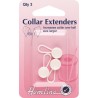 Hemline 3 x 12mm Collar Extenders Shirt Blouse Tight Collars Button