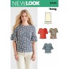 New Look Misses' Tops with Fabric and Sleeve Variations Sewing Pattern 6434
