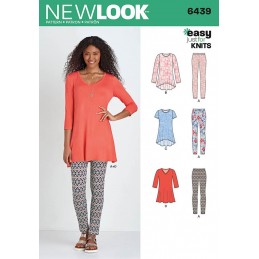New Look Misses' Knit Tunics with Leggings Sewing Pattern 6439