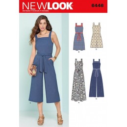 New Look Misses' Wide Leg Jumpsuits and Flare Dresses Sewing Pattern 6446