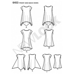New Look Misses' Easy Casual Knit Tops Sewing Pattern 6453