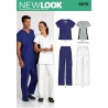 New Look Miss/Men Scrubs Tops And Trousers Sewing Pattern 6876