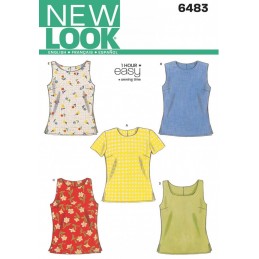 New Look Misses Quick & Easy Sew Fitted Tops Sewing Pattern 6483