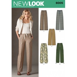 New Look Misses' Pull On Trousers With Pockets Sewing Pattern 6005