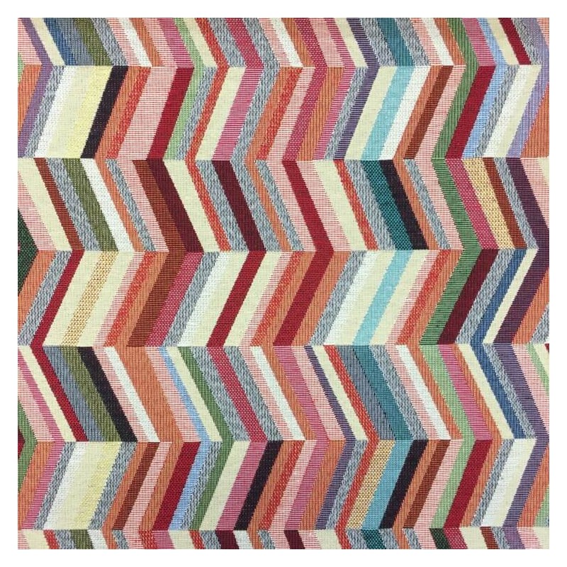 New World Zig Zag Staircase Illusion 80% Cotton 20% Polyester Fabric 140cm