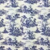 Cotton Rich Linen Look Fabric Toile Victorian Days Upholstery 140cm Wide