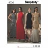Simplicity Sewing Pattern 8330 Misses Dress with Skirt and Back Variations