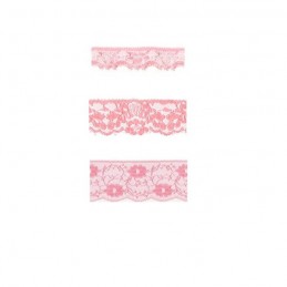 Nylon Lace Salmon Pink 2m x 11mm, 35mm, 55mm