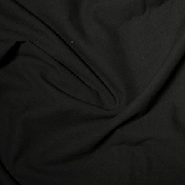  Black 100% Cotton Linen Look Fabric Washed 