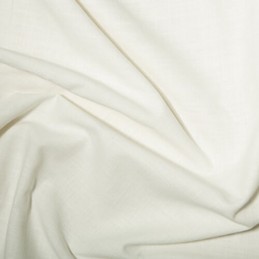 Ivory 100% Cotton Linen Look Fabric Washed 