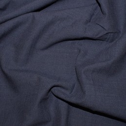  Navy 100% Cotton Linen Look Fabric Washed 