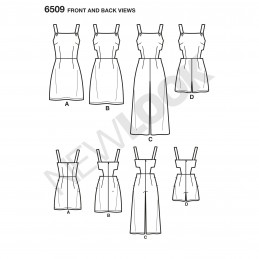 New Look Women's Jumper, Romper, and Dress Sewing Pattern 6509