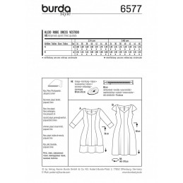 Burda Misses Panel Shaping Knee Length Dress Sewing Pattern 6577