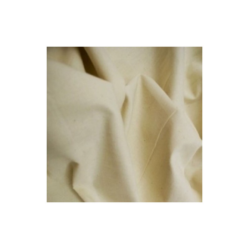Plain Undyed Woven Loomstate Cotton Drill 100% Cotton Fabric (160cm Wide)