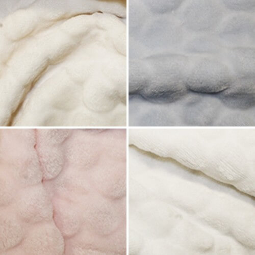 Ivory Bubble Fleece Fabric Honeycombe Double Sided Cuddle Soft 