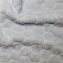 Pale Blue Bubble Fleece Fabric Honeycombe Double Sided Cuddle Soft 