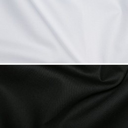 Plain Black Or White Gaberdine Woven Fabric 65% Polyester 35% Cotton