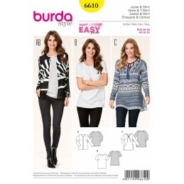 Burda Style Jacket & Shirt Top Blouse Dress Sewing Pattern 6610