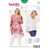 Burda Style V-Neck Lightweight Blouse Dress Sewing Pattern 6615