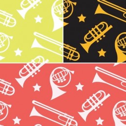 The Sound Of Music Big Brass Band Instrument 100% Cotton Fabric (Fabric Freedom)