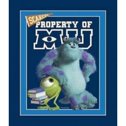 Mike And Sully Monster Inc University Panel Cotton Fabric
