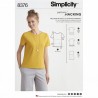 Simplicity Sewing Pattern 8376 Misses' Knit Top T-Shirt Design Hack Collection