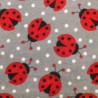 Spotty Dotty Ladybirds Insects Polka Dots Polar Fleece Anti Pil Fabric