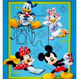 Disney Mickey & Friends Play Time Game Over Panel 100% Cotton Patchwork Fabric