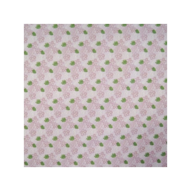 Little Ditsy Flower Heads And Roses In Lines 100% Cotton Fabric (Fabric Freedom)