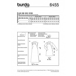 Burda Women's Wrap Style Dress and Tunic Casual Dresses Sewing Pattern 6455