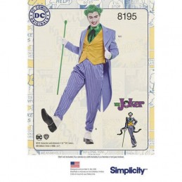 Men's' DC Comics Adult Joker Costume 8195 Simplicity Pattern Batman