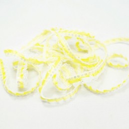 2m, 5m or 10m Sequin Top 10mm Satin Lace Edge Trim Multiple Colours