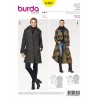 Burda Sewing Pattern 6462 Style Women's Fur Collar Blazer Coat Dress