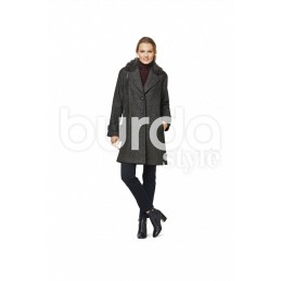 Burda Style Women's Fur Collar Blazer Coat Dress Sewing Pattern 6462