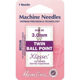Hemline Twin Ball Point Machine Needles Various Styles And Types