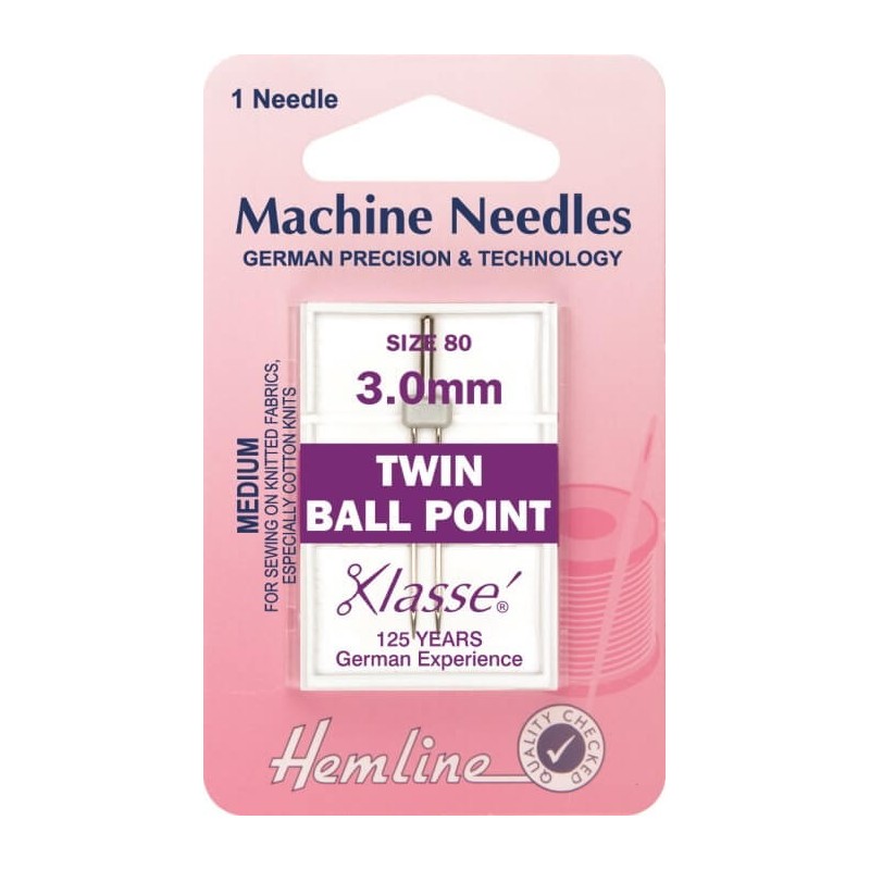 Hemline Twin Ball Point Machine Needles Various Styles And Types