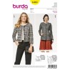 Burda Sewing Pattern 6465 Style Women's Collarless Jacket Coat
