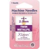 Hemline Twin Metalfil Sewing Machine Needles Klasse