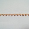 1 Metre 7mm Rose Gold Heart Outline Chain Metallic Trim Craft Accessories