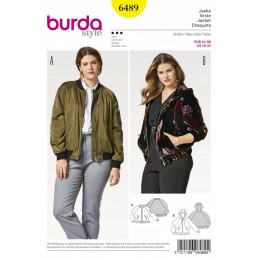 Burda Style Women's Plus Size Casual Hooded jacket Sewing Pattern 6489