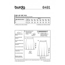 Burda Style Women's Plus Size Midi & Maxi Skirt Sewing Pattern 6491