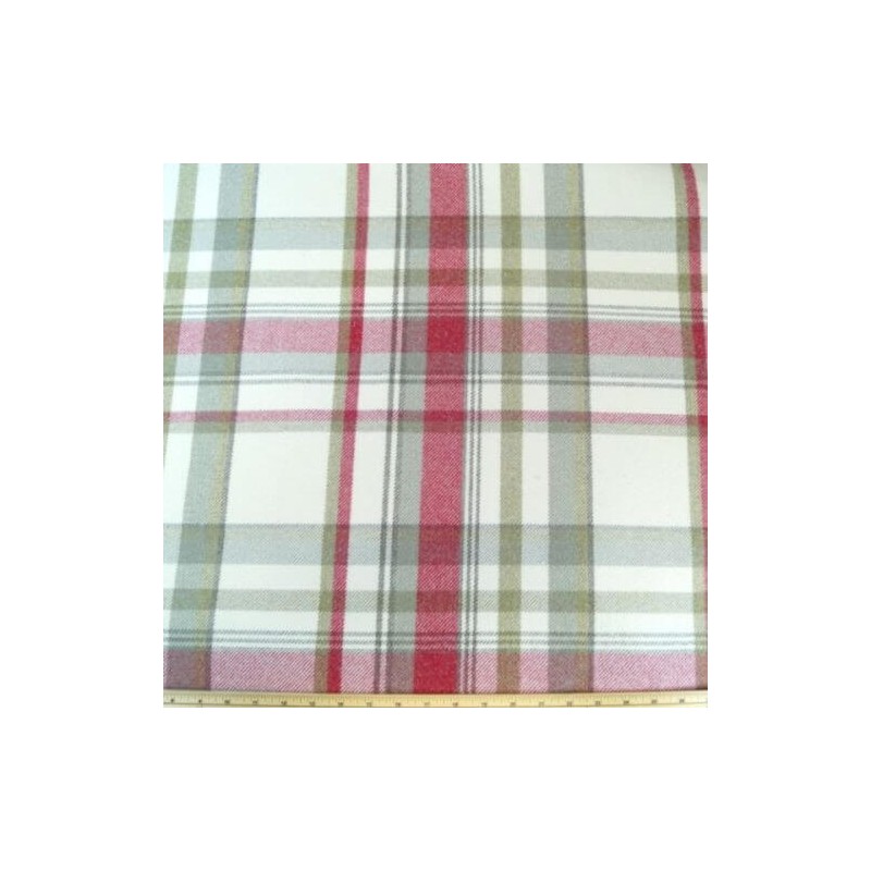 Tartan Plaid Wool Look Upholstery Curtain Polyester Fabric 