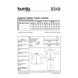 Burda Kids Baby's Loose Long Top/Dress & Trousers Sewing Pattern 9348