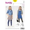 Burda Sewing Pattern 9356 Kids Girls Pinafore Dungarees Dress and Mini Skirt