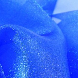 Royal Blue  Japanese Crystal Organza Fabric 