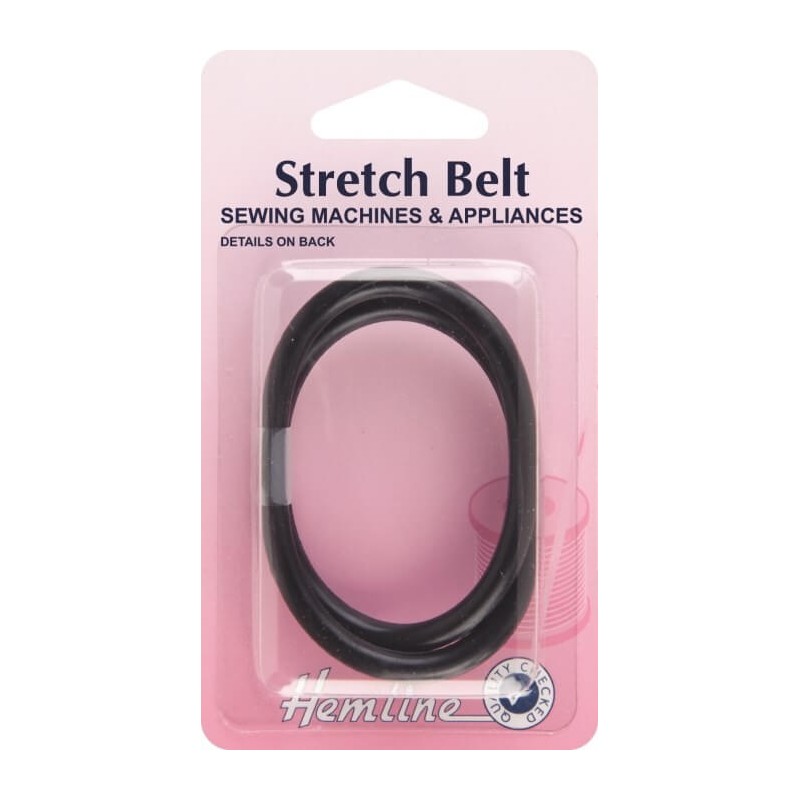 Hemline Black Rubber Stretch Sewing Machine Belt