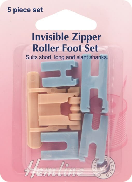 Hemline Invisible Zipper Foot Roller Set