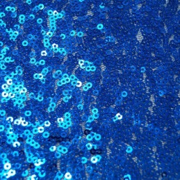 Royal Blue All Over 3mm Sequins Fabric 