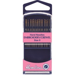 Hemline Premium Embroidery/Crewel Hand Sewing Needles In Various Sizes